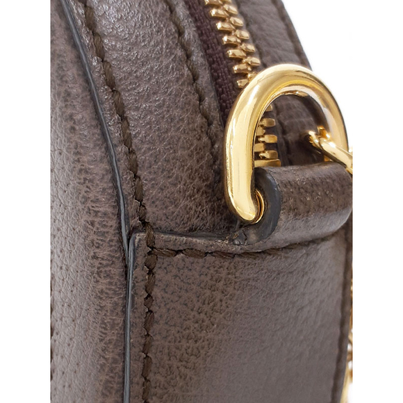 Gucci GG Mini Round Shoulder Bag Chain Shoulder Bag Beige - Picture 4 of 8